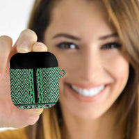 New Zealand Maori Niho Taniwha AirPods Case Kakariki Mangopare and Puhoro Pattern LT9 Green - Polynesian Pride