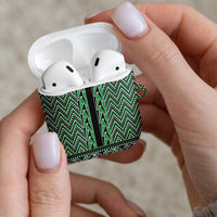 New Zealand Maori Niho Taniwha AirPods Case Kakariki Mangopare and Puhoro Pattern LT9 - Polynesian Pride