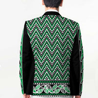 New Zealand Maori Niho Taniwha Blazer Kakariki Mangopare and Puhoro Pattern - Polynesian Pride