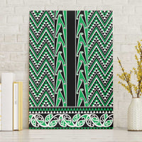New Zealand Maori Niho Taniwha Canvas Wall Art Kakariki Mangopare and Puhoro Pattern