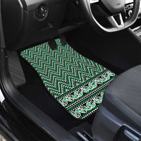 New Zealand Maori Niho Taniwha Car Mats Kakariki Mangopare and Puhoro Pattern