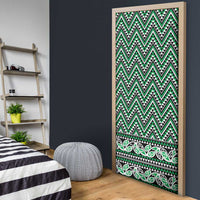 New Zealand Maori Niho Taniwha Door Cover Kakariki Mangopare and Puhoro Pattern LT9 - Polynesian Pride
