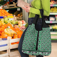 New Zealand Maori Niho Taniwha Grocery Bag Kakariki Mangopare and Puhoro Pattern LT9 - Polynesian Pride