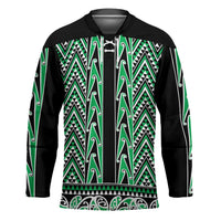 New Zealand Maori Niho Taniwha Hockey Jersey Kakariki Mangopare and Puhoro Pattern - Polynesian Pride