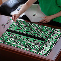 New Zealand Maori Niho Taniwha Puzzle Kakariki Mangopare and Puhoro Pattern - Polynesian Pride