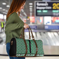 New Zealand Maori Niho Taniwha Travel Bag Kakariki Mangopare and Puhoro Pattern - Polynesian Pride