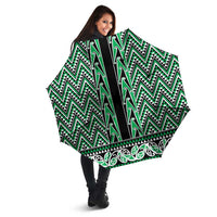 New Zealand Maori Niho Taniwha Umbrella Kakariki Mangopare and Puhoro Pattern LT9 - Polynesian Pride