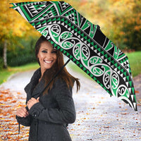 New Zealand Maori Niho Taniwha Umbrella Kakariki Mangopare and Puhoro Pattern LT9 - Polynesian Pride