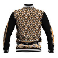 New Zealand Maori Niho Taniwha Baseball Jacket Karaka Mangopare and Puhoro Pattern