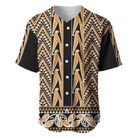 New Zealand Maori Niho Taniwha Baseball Jersey Karaka Mangopare and Puhoro Pattern