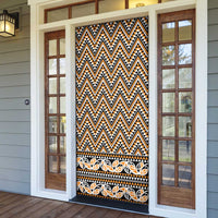 New Zealand Maori Niho Taniwha Door Cover Karaka Mangopare and Puhoro Pattern LT9 - Polynesian Pride