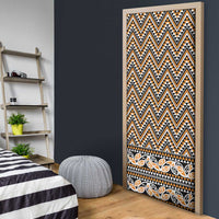 New Zealand Maori Niho Taniwha Door Cover Karaka Mangopare and Puhoro Pattern LT9 - Polynesian Pride