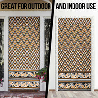 New Zealand Maori Niho Taniwha Door Cover Karaka Mangopare and Puhoro Pattern LT9 - Polynesian Pride