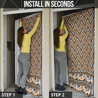 New Zealand Maori Niho Taniwha Door Cover Karaka Mangopare and Puhoro Pattern LT9 - Polynesian Pride