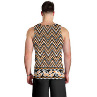 New Zealand Maori Niho Taniwha Men Tank Top Karaka Mangopare and Puhoro Pattern