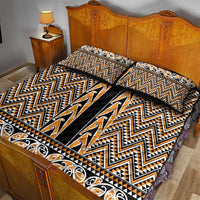 New Zealand Maori Niho Taniwha Quilt Bed Set Karaka Mangopare and Puhoro Pattern