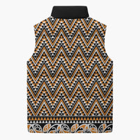 New Zealand Maori Niho Taniwha Sleeveless Puffer Jacket Karaka Mangopare and Puhoro Pattern - Polynesian Pride