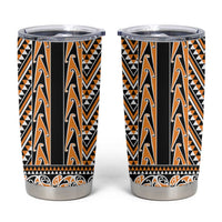 New Zealand Maori Niho Taniwha Tumbler Cup Karaka Mangopare and Puhoro Pattern