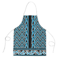 New Zealand Maori Niho Taniwha Apron Kikorangi Mangopare and Puhoro Pattern LT9 Blue - Polynesian Pride