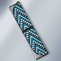 New Zealand Maori Niho Taniwha Auto Sun Shade Kikorangi Mangopare and Puhoro Pattern LT9 - Polynesian Pride