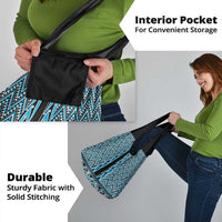 New Zealand Maori Niho Taniwha Grocery Bag Kikorangi Mangopare and Puhoro Pattern