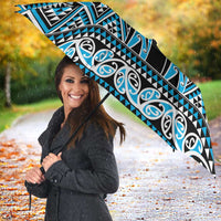 New Zealand Maori Niho Taniwha Umbrella Kikorangi Mangopare and Puhoro Pattern LT9 - Polynesian Pride