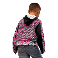 New Zealand Maori Niho Taniwha Kid Hoodie Mawhero Mangopare and Puhoro Pattern