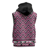 New Zealand Maori Niho Taniwha Sleeveless Zip Hoodie Mawhero Mangopare and Puhoro Pattern LT9 - Polynesian Pride