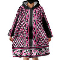 New Zealand Maori Niho Taniwha Wearable Blanket Hoodie Mawhero Mangopare and Puhoro Pattern