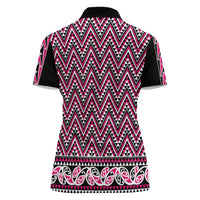 New Zealand Maori Niho Taniwha Women Polo Shirt Mawhero Mangopare and Puhoro Pattern