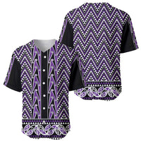 New Zealand Maori Niho Taniwha Baseball Jersey Waiporopo Mangopare and Puhoro Pattern