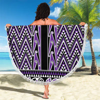 New Zealand Maori Niho Taniwha Beach Blanket Waiporopo Mangopare and Puhoro Pattern