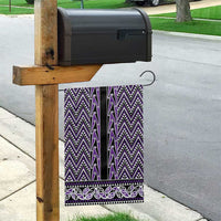 New Zealand Maori Niho Taniwha Garden Flag Waiporopo Mangopare and Puhoro Pattern