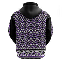 New Zealand Maori Niho Taniwha Hoodie Waiporopo Mangopare and Puhoro Pattern LT9 - Polynesian Pride