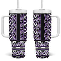 New Zealand Maori Niho Taniwha Tumbler With Handle Waiporopo Mangopare and Puhoro Pattern