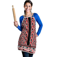 New Zealand Maori Niho Taniwha Apron Whero Mangopare and Puhoro Pattern LT9 - Polynesian Pride