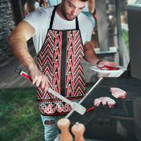 New Zealand Maori Niho Taniwha Apron Whero Mangopare and Puhoro Pattern LT9 - Polynesian Pride