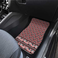 New Zealand Maori Niho Taniwha Car Mats Whero Mangopare and Puhoro Pattern