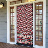 New Zealand Maori Niho Taniwha Door Cover Whero Mangopare and Puhoro Pattern LT9 - Polynesian Pride