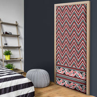 New Zealand Maori Niho Taniwha Door Cover Whero Mangopare and Puhoro Pattern LT9 - Polynesian Pride