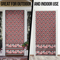 New Zealand Maori Niho Taniwha Door Cover Whero Mangopare and Puhoro Pattern LT9 - Polynesian Pride