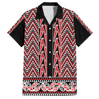 New Zealand Maori Niho Taniwha Family Matching Off Shoulder Maxi Dress and Hawaiian Shirt Whero Mangopare and Puhoro Pattern