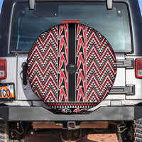 New Zealand Maori Niho Taniwha Spare Tire Cover Whero Mangopare and Puhoro Pattern