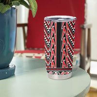 New Zealand Maori Niho Taniwha Tumbler Cup Whero Mangopare and Puhoro Pattern
