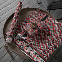New Zealand Maori Niho Taniwha Wrapping Paper Whero Mangopare and Puhoro Pattern - Polynesian Pride