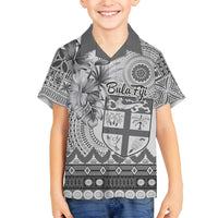 Vintage Bula Fiji Personalised Family Matching Puletasi and Hawaiian Shirt Beige Hibiscus Tapa Pattern