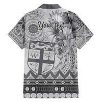 Vintage Bula Fiji Personalised Hawaiian Shirt Beige Hibiscus Tapa Pattern LT9 - Polynesian Pride
