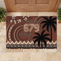 Personalised Bula Fiji 679 Rubber Doormat Fijian Tagimoucia Masi Tapa Art