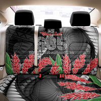 Personalised Samoa 685 Back Car Seat Cover Teuila Flower With Black Samoan Tattoo LT9 - Polynesian Pride