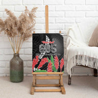 Personalised Samoa 685 Canvas Wall Art Teuila Flower With Black Samoan Tattoo